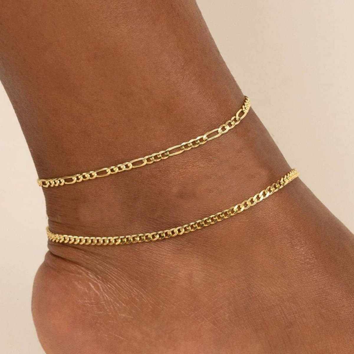 Jewelry Simple Metal Figaro Set Beach Women's New Foot Chain