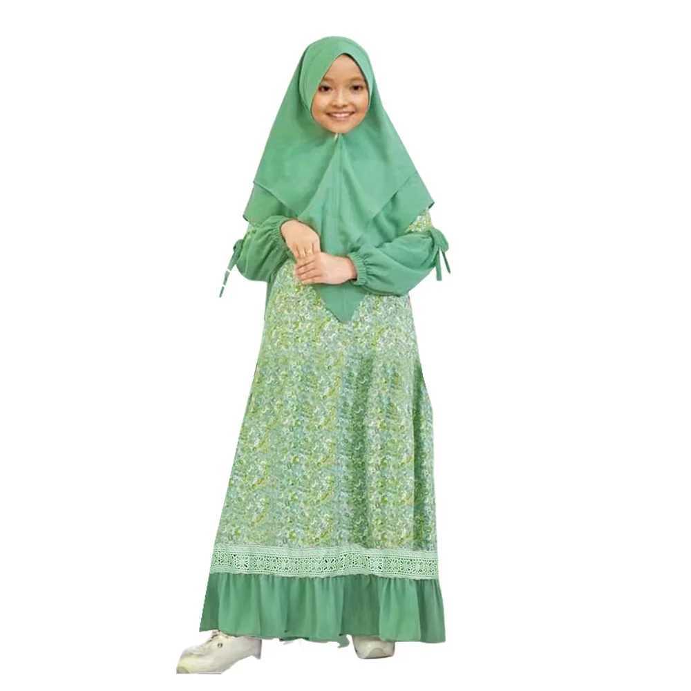Ramadan Kids Muslim Girls Abaya Print Long Dress Party Turkey Morocco Kaftan Arab Robe Dubai Islam Eid Hijabs Gown Prayer Caftan X250514