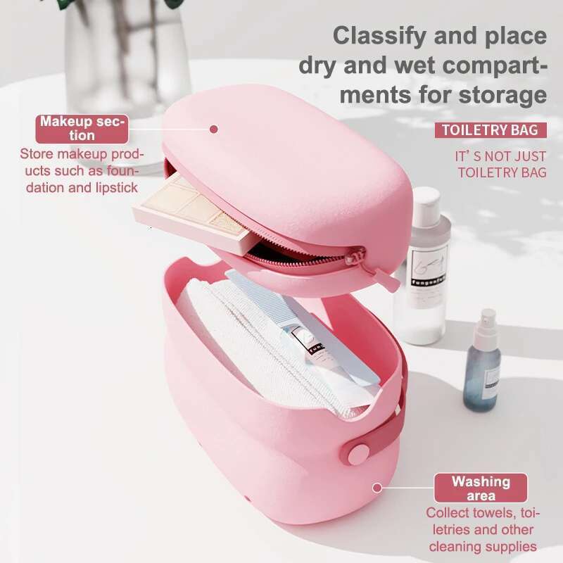 Portable Wash 2-In-1 Dry Wet Separation Bath Storage EVA Large-Capacity Travel Washing Bag Makeup Cosmetic Bags