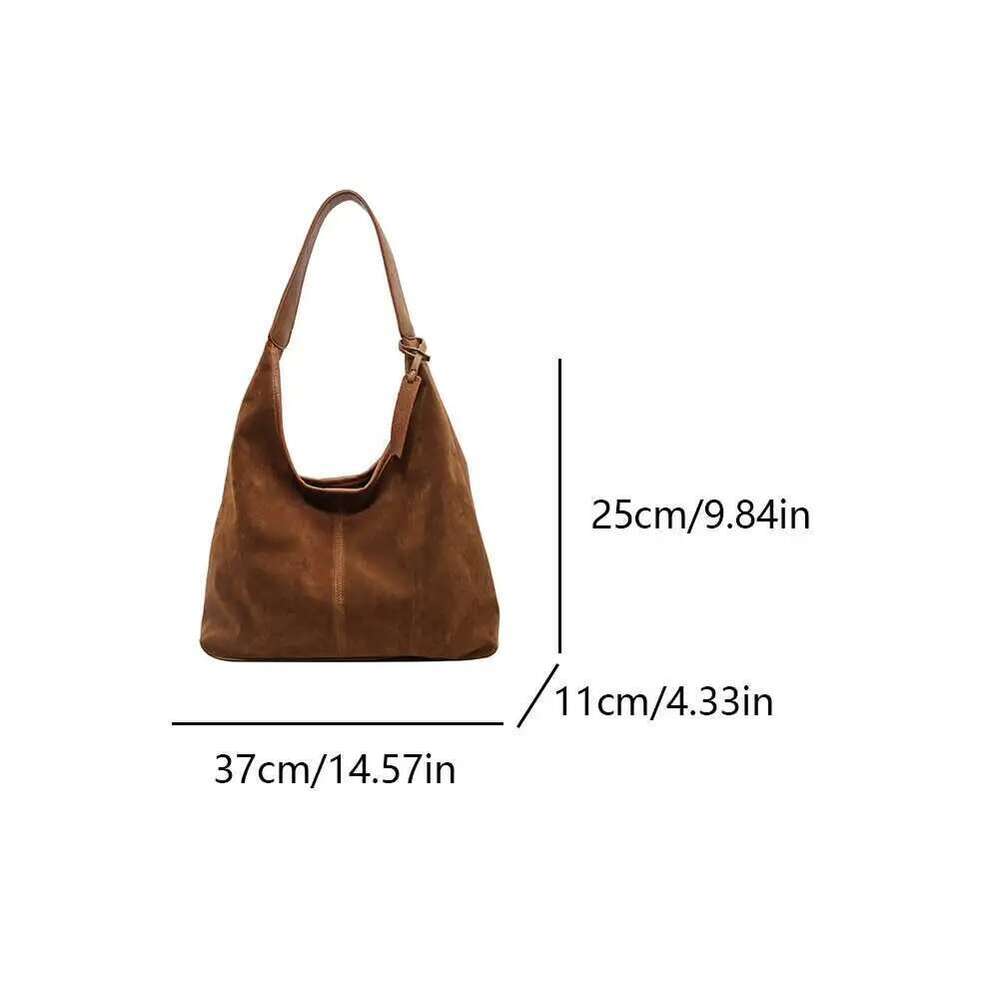 Slouchy Handbag Purse For Women Suede Shoulder Vintage Winter Women's Hobo Bag Fashion Trendy Ladies Shopping Clutch
