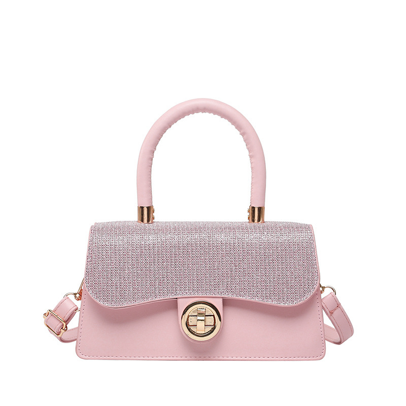 2025 New Spring Women's Handheld Commuter Bag 2025 New Fashion Square Designer Shaped Multi functional Bright Diamond Single Shoulder Diagonal Sp
