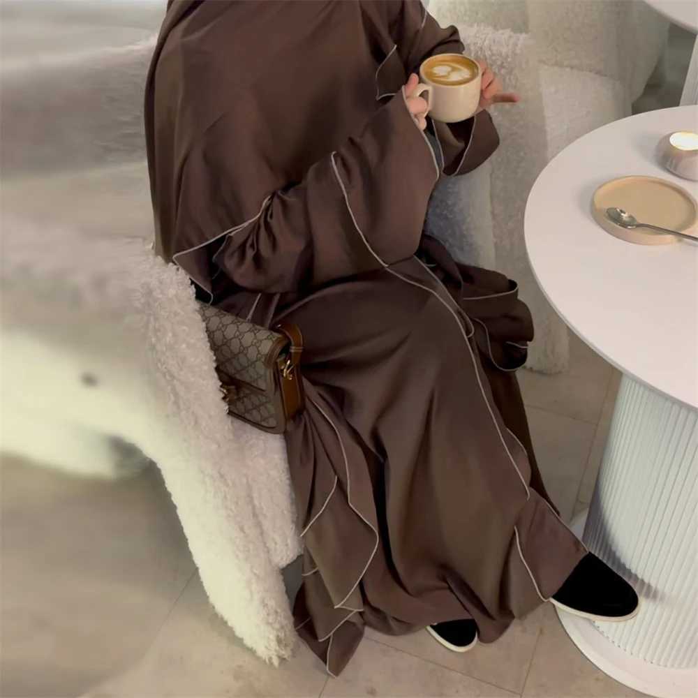 Ramadan Open Abaya Dubai Turkey Kaftan Women Muslim Maxi Dress Kimono Cardigan Eid Islamic Clothing Arabic Robe Modest Jalabiya X250514