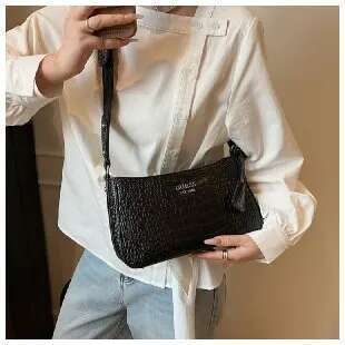 Elegant Minimalist Crossbody Bag Trendy Leather Messenger Purse Vintage Designer Handbag Solid Color Large Capacity