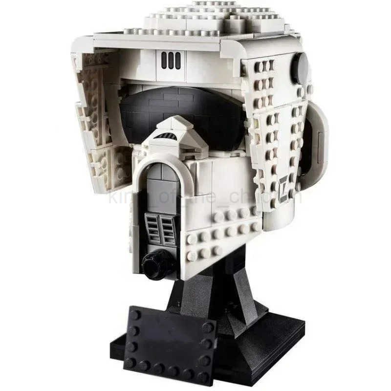 Toy Anime Stormtrooper Vader Tie Fighter Pilot Helmet Building Blocks Series Collection Bricks Model For Children Birthday Gifts W250514