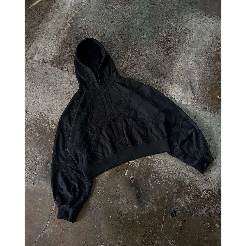 Streetwear Hoodies Mens And Womens Y2k Clothing Haruku Retro Street Patchwork Oversized Hoodie Punk Rock Pullover Long Sleeve Designer