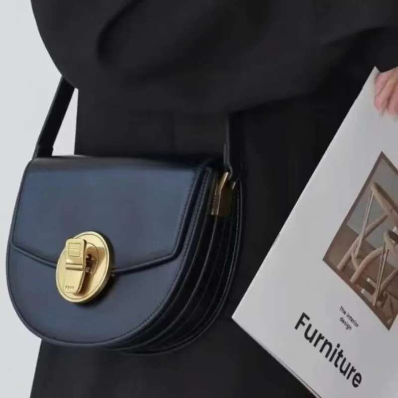 And Fashionable Women's Can Saddle Bag, Leather Retro Versatile Single Shoulder Crossbody Bag For Women