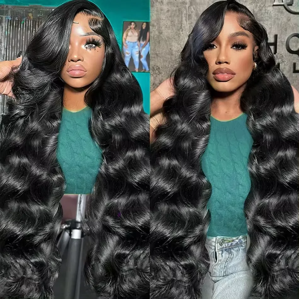 250% Body Wave 13x6 Hd Frontal Human Hair Pre-plucked Lace Brazilian Remy Straight Wave With Hd 13x4 Front Wig Synthetic Front wigs