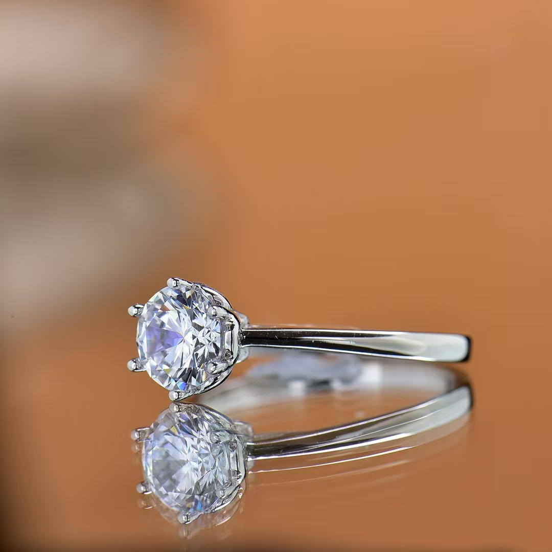 925 Sterling Silver Flower Bouquet Moissanite Ring | Wedding & Engagement Rings Perfect Holiday Gift for She