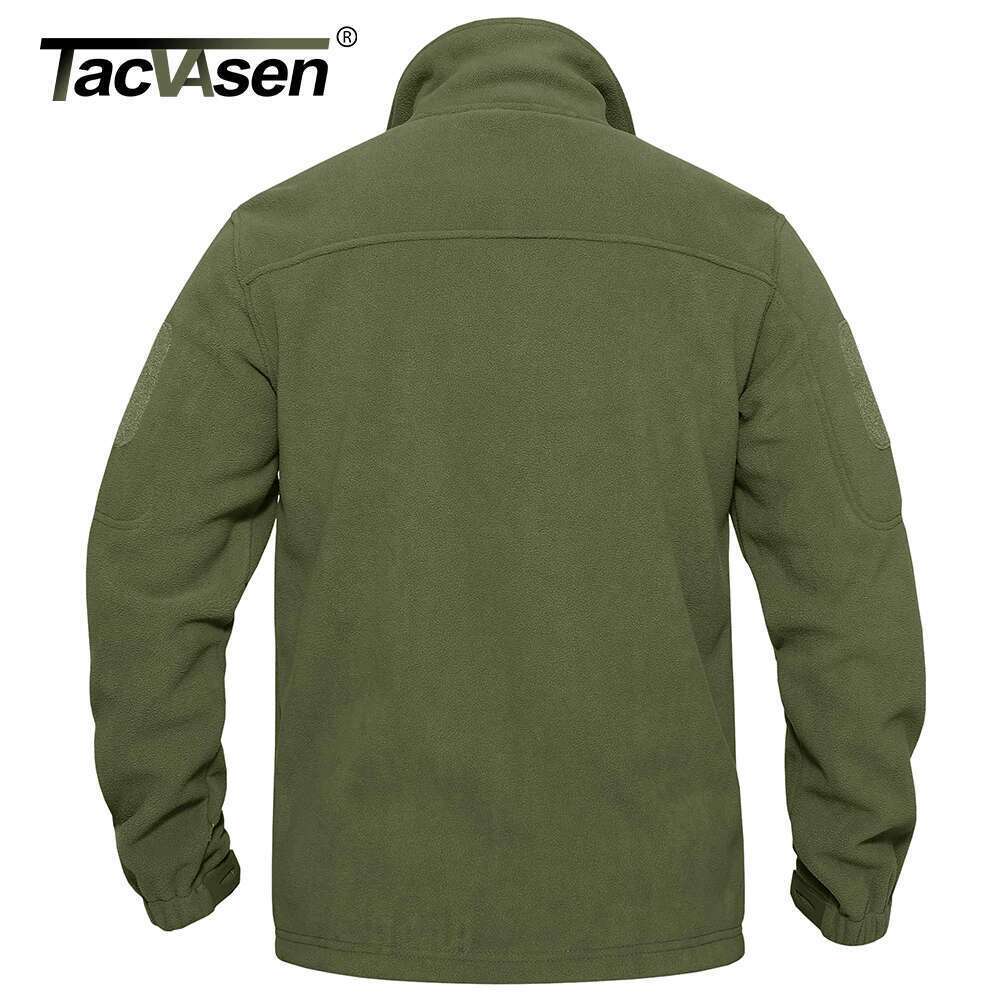 TACVASEN Men's Fleece Jacket Soft Warmth Windproof Full Zip Up Coat Multiple Zipper Pockets Hiking Working Outdoors Windbreaker Designer