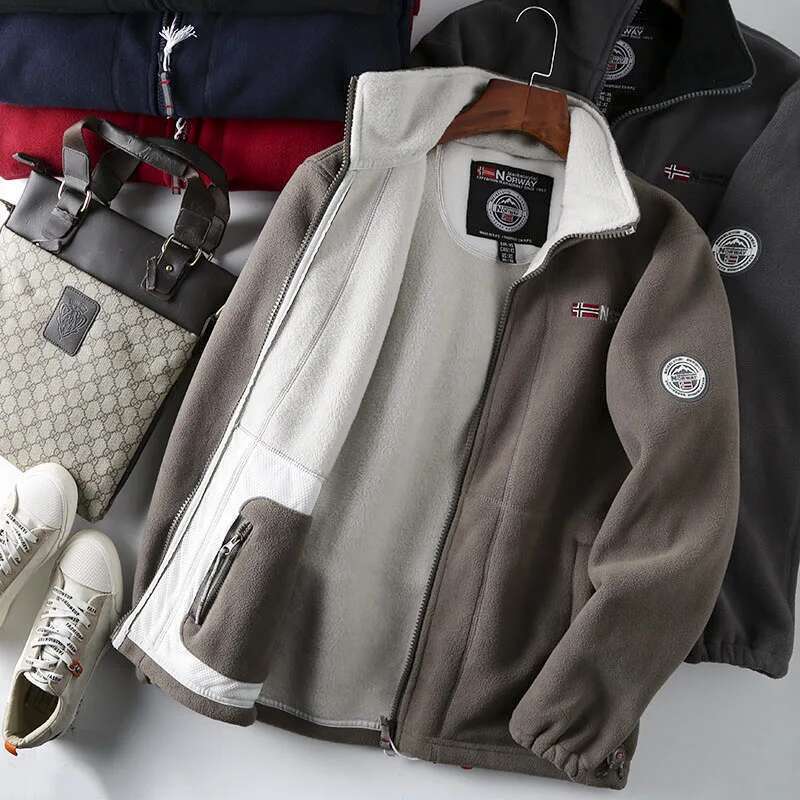 FGKKS 2023 Brand Casual For Men Thickened Wool High Quality Design Warm Fashion Jacket Male Designer Designer