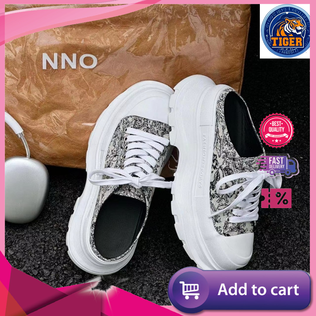 Ddmytiger Chinese Style Canvas S With Sponge Cake Soles Women New Print For Summer Casual Lace Up Increased Height Lightweight And Breathable Single O