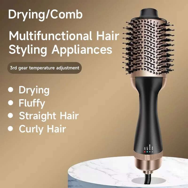 2025 Multi Functional Straightener Electric Hot Fluffy Comb Without Damaging Hair Dry Wet Roll Straight Dual Use NEW
