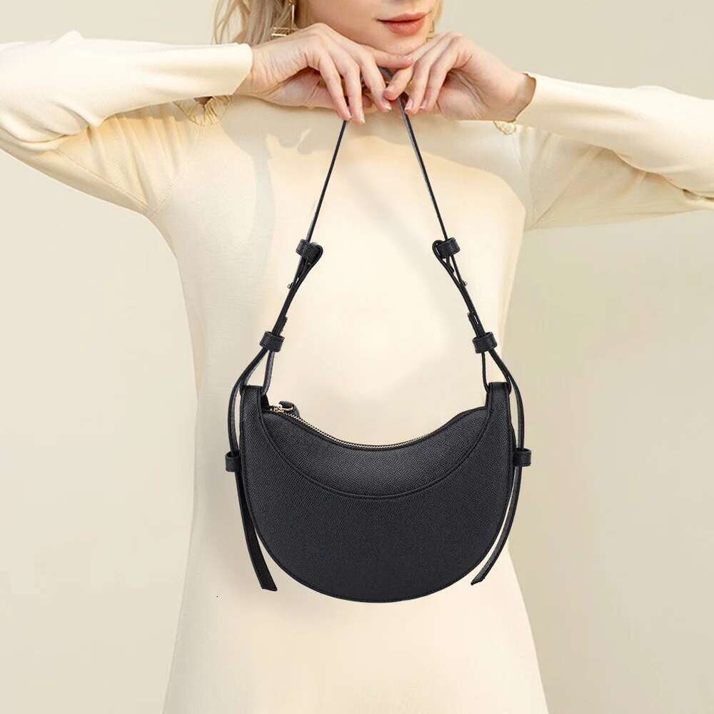 Fashion Armpit Bags For Women Solid Color Half Crescent PU Leather Purses And Handbags Designer Shoulder Small Hand Bag