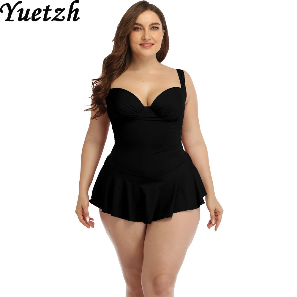 Push Up One Piece Swimsuit Women Plus Size Swimwear Large Big Plussize Swimming Suits Beachwear Bathing Suits 250515
