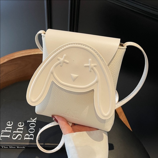 2025 New Creative Cute Rabbit Elegant Princess Single Shoulder for Women, Versatile Solid Color Simple Leisure Crossbody Bag