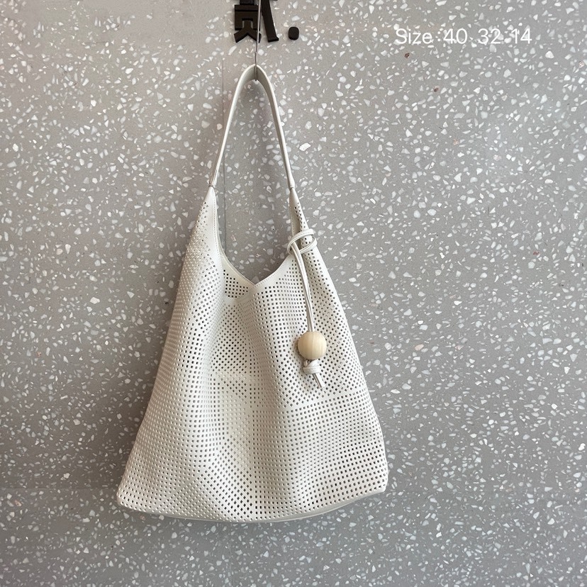 2025S Designer Women New Internet Celebrity Color Contrast Laser Hollow Tote Handbag Shoulder Underarm Bun Mother Bag