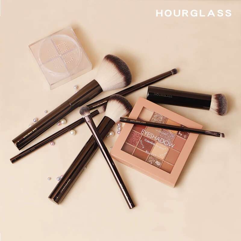 Hourglass Makeup Set & Kit Include Powder Foundation Concealer Lip Blusher Bronzer Eyeshadow Eyeliner Highlight Brush