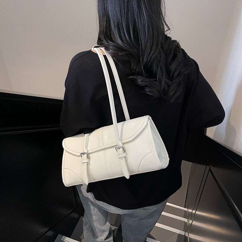 High end niche design bag for women 2025 new versatile single shoulder underarm baguette bag stylish light luxury handbag