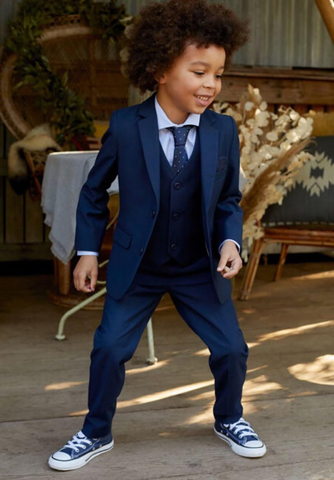 Boys 3 Pieces Slim Fit Suit Outfit Tuxedo Vest Pants Kids Prom Wedding Party Formal Set Size 3-16 Years