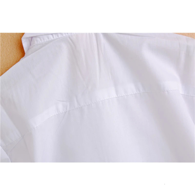 Childrens shirt in the spring and autumn boys and girls suit collar shirt Childrens pure color long sleeve shirt 250515