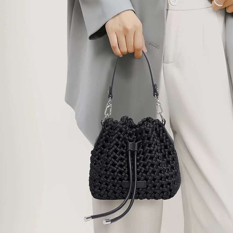 Crossbody Bag Fashion Canvas New Leisure Woven Handbag Bucket Shoulder Bags Evening Leather Trend Brand Designer Purse