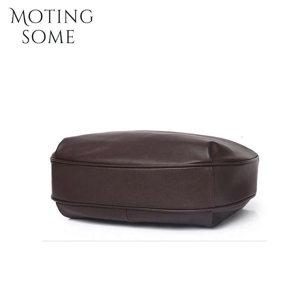 Motingsome Halfmoon Saddle Bag Woman Genuine Leather Handbag Fashion Underarm Satchel Designer Bags Lady Daily Purse 2024