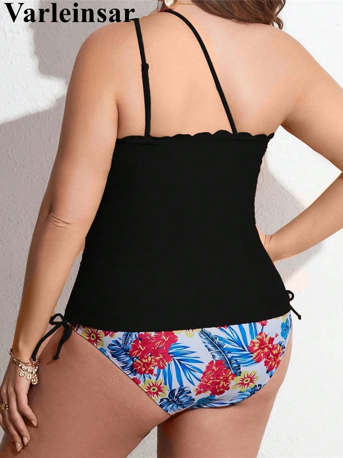 0XL - 4XL Floral Bikini Plus Size Large Size Swimwear Women Swimsuit Female Two-pieces Bikini set Bather Bathing Suit V6664 250515