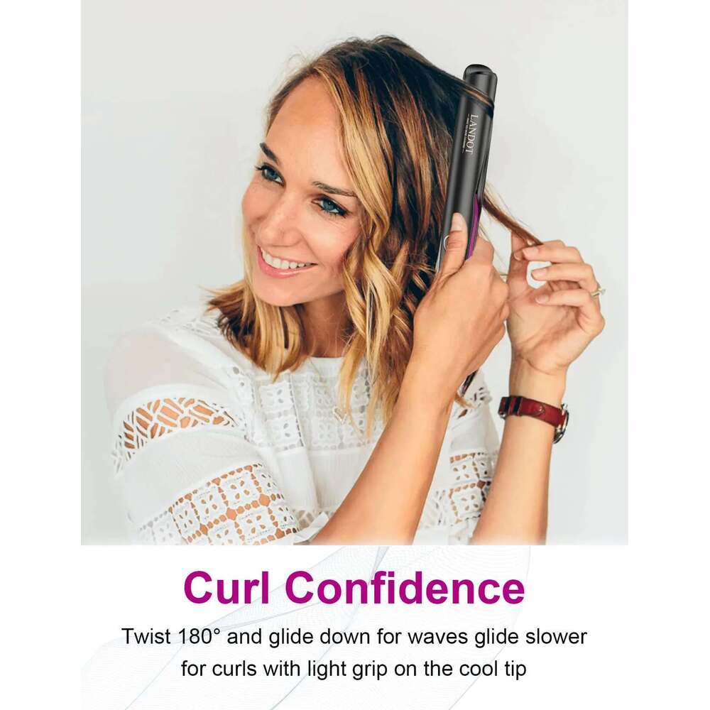 Landot Straightening Curling Iron Combo for Curl Wave Straighten Women Hair - 1 Inch Dual Voltage HS168 | landot