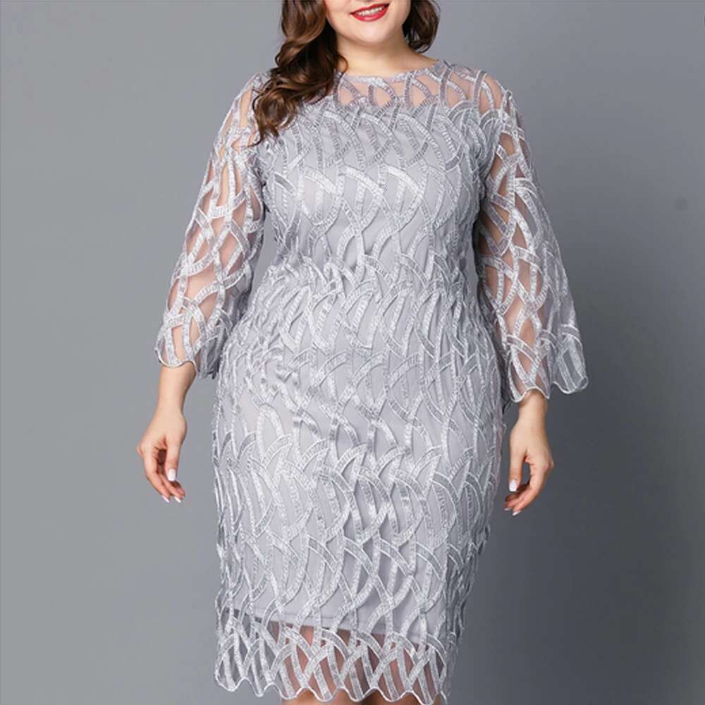Plus Size Formal Occas Long Women Clothing 2023 Autumn Skirt for Female Evening Party Vestidos Oversized Elegant Dress