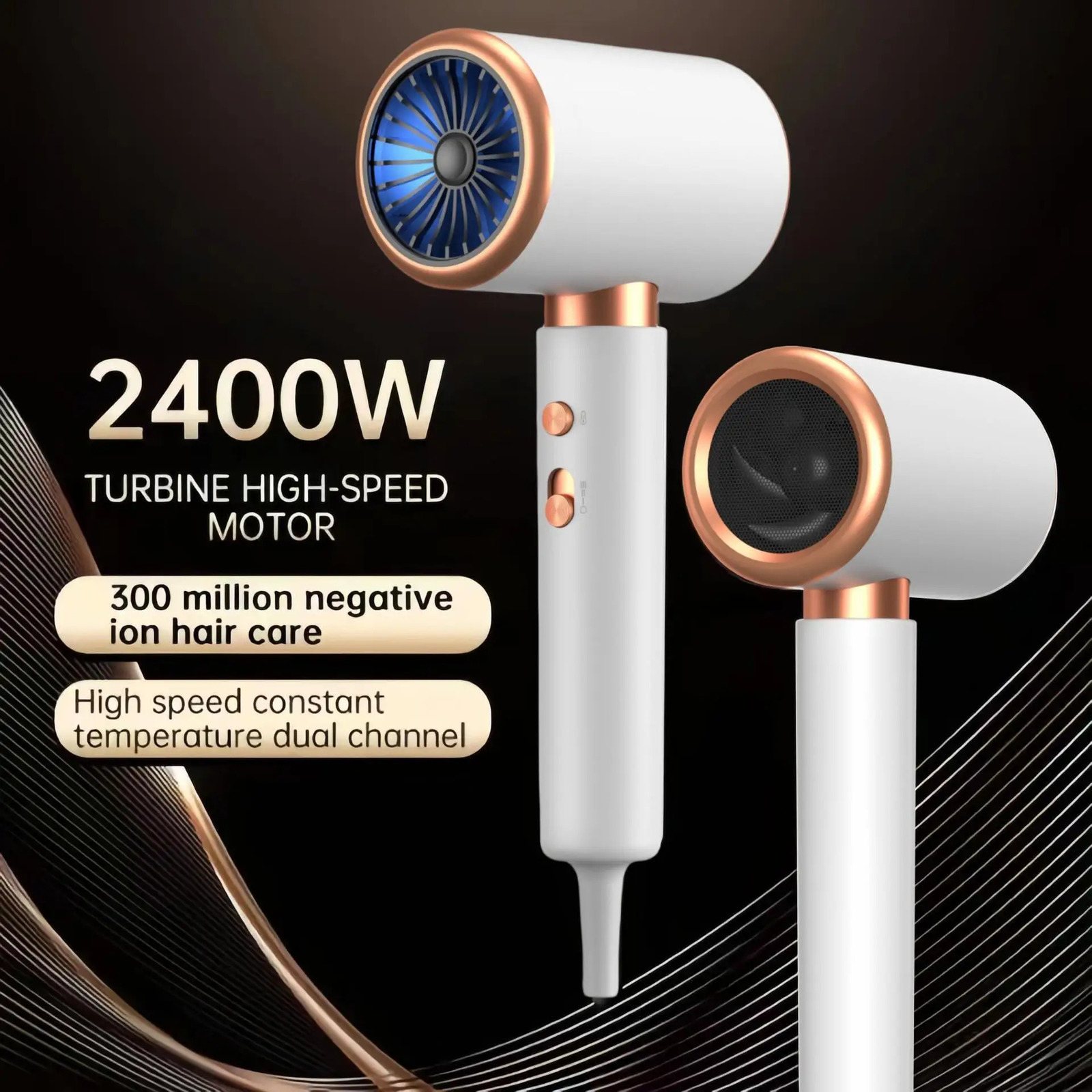 Hair salon special hair dryer household high wind power barber shop power negative ion hair care quick drying hair dryer 250513