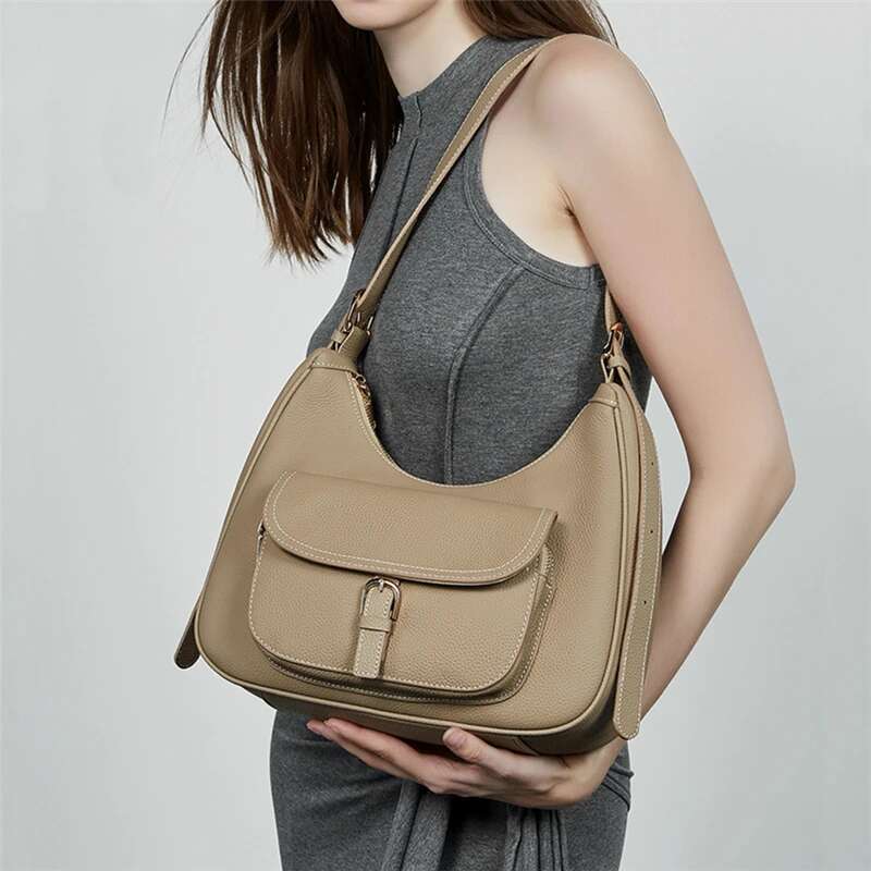 High Quality Designer Bags Natural Cow Genuine Leather Underarm Shoulder Bags For Women 2025 Designer Crossbody Purses Hobo Ladies Handbags Luxury Bag
