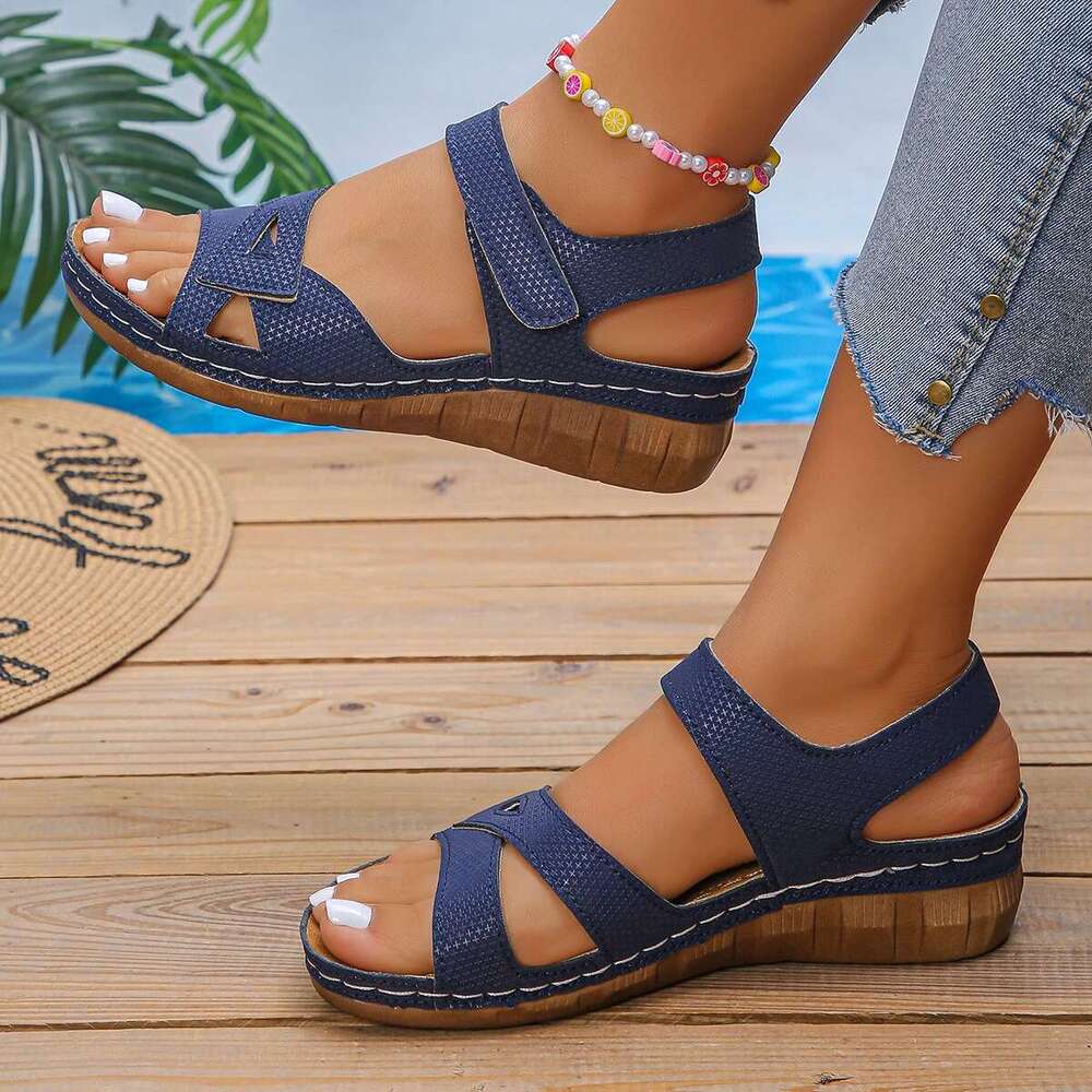 Summer Women Open Toe Walking Soft Ladies Shoes Wedge Woman Shoe Party Sandals For Female Footwear