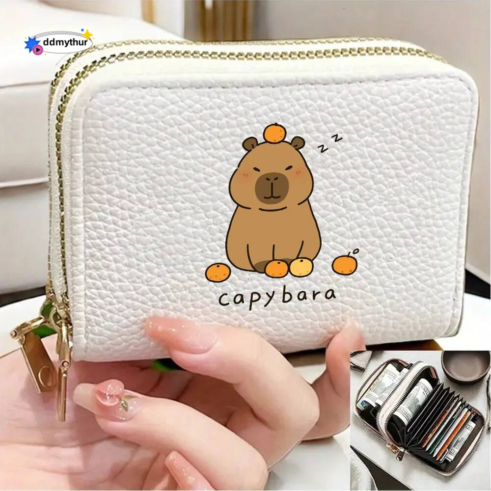 Capibala Cartoon Short Wallet Cute Lady Card Holder Lady's Birthday Gift ddmythur