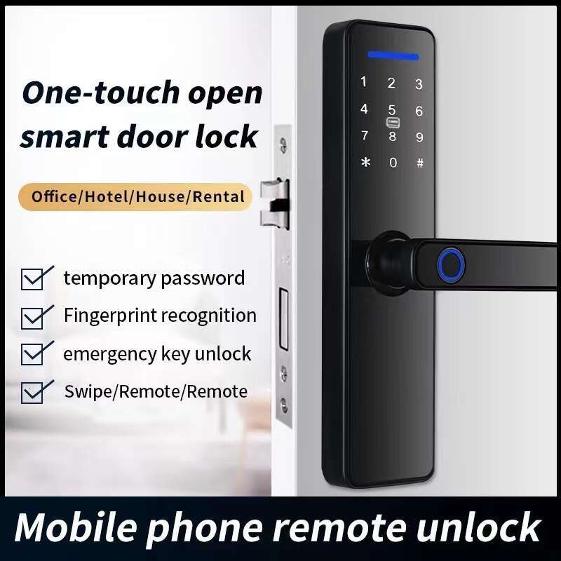 S811 selling graffiti all app remote tuya fingerprint card password key to open the door Wifi smart door lock