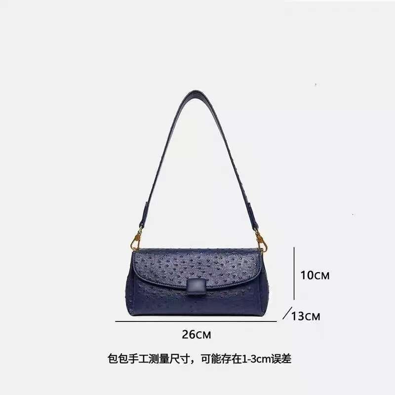 2025 Fashion Ostrich Pattern Women Handbags European Design Pu Leather Lady Shoulder Bags Female Girl Brand Crossbody Bag