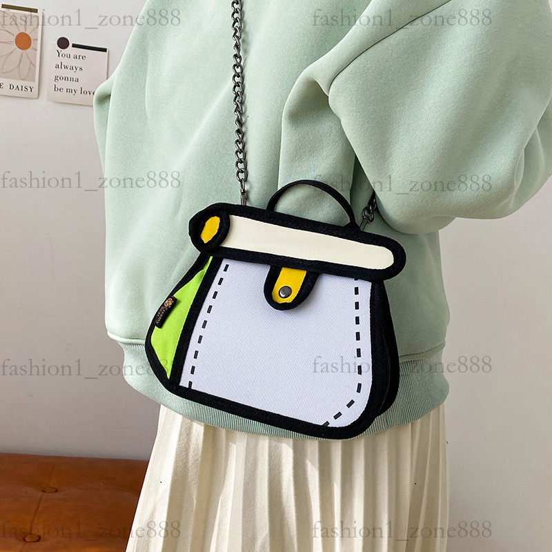 Super Cute Designer Bag Fashion 2D Cartoon Tote Bag High Quality Canvas Handbag Luxury Mini Shoulder Bags Outdoor Beach Party Holiday Gift Summer Godd