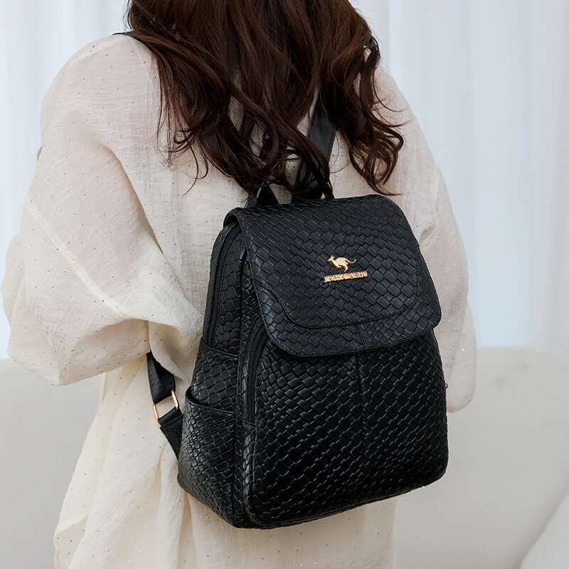 Women's Lizard Skin PU Leather Travel Mochila Bolsos De Mujer Ita Bags For School Bag Backpack Woman