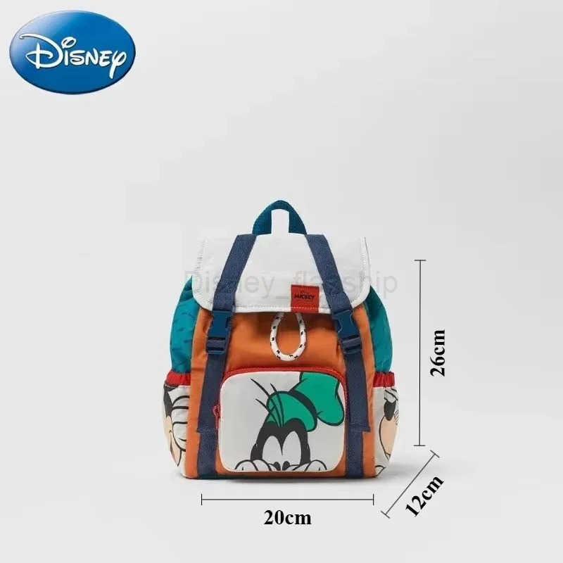 Disney New Stitch Mickey Mouse Cartoon Fashion Backpack Womens Minnie Canvas School Bag Fashion Large Capacity BackpackXJ250515