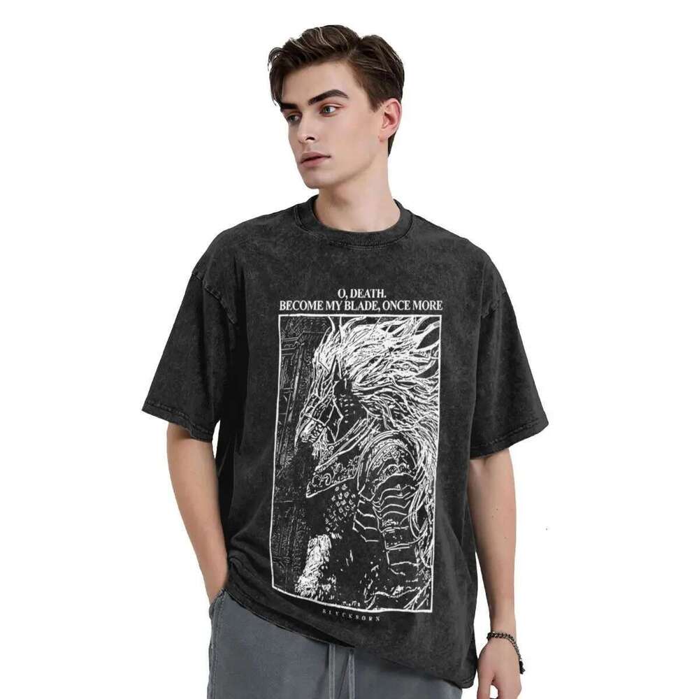 Washed T Shirt Malikeths Hip Hop Novelty T-Shirt Oversize Streetwear 100% Cotton Summer Tops Tees for Men Women