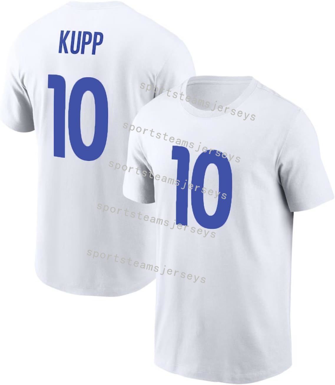 Cooper Kupp No.10 LA Los Angeles Football T-Shirt Cotton Jersey