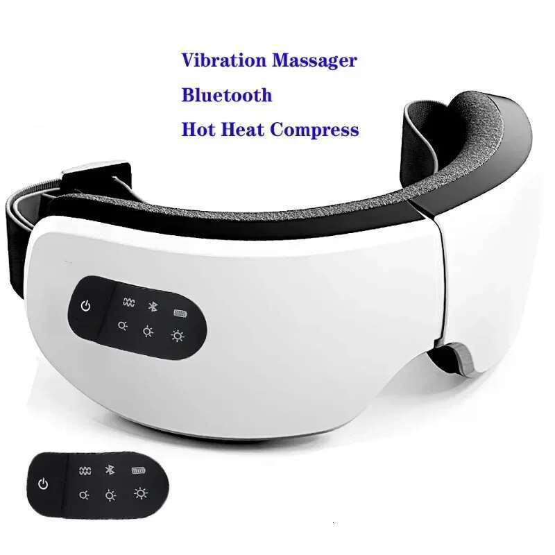 6D Smart Vibration Airbag Pressure Hot Compress Massager Bluetooth Music Relax Fatigue Eye Care Foldable Travel