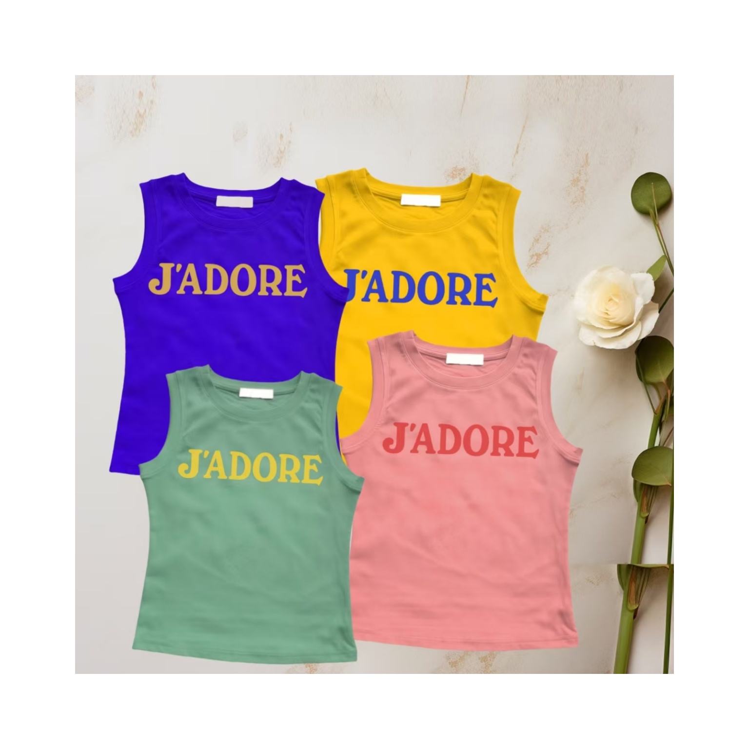 European and American summer women's sleeveless vest! Cotton Fashion Versatile Round Neck Top