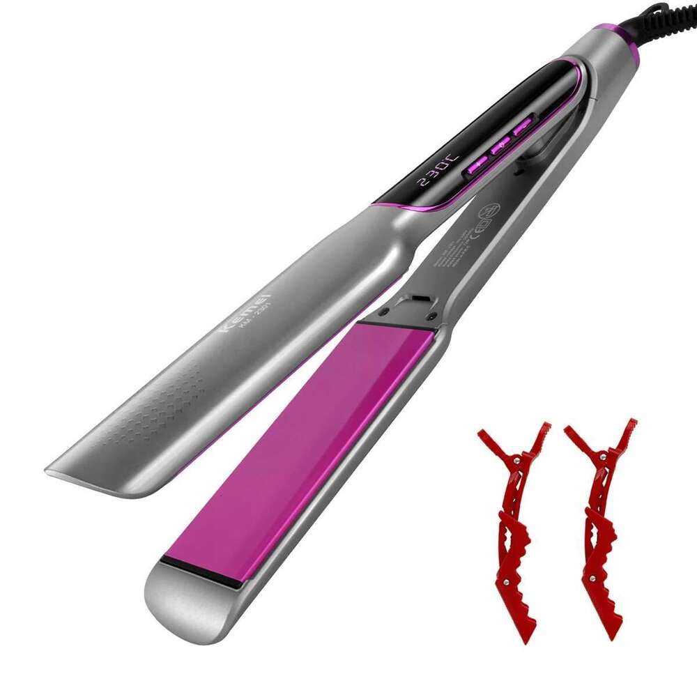 Kemei Professional Straightener With LCD Ceramic Ionic Fast Heat-Up Hair Flat Negative Ion Iron Styling Tools KM-2301