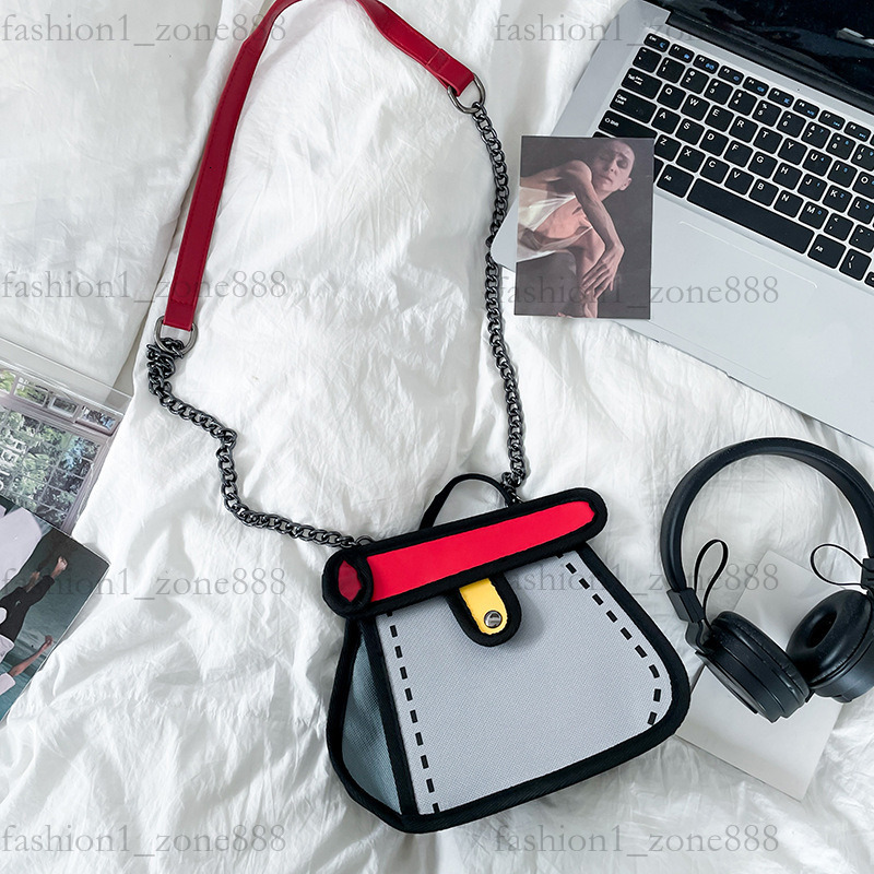 Super Cute Designer Bag Fashion 2D Cartoon Tote Bag High Quality Canvas Handbag Luxury Mini Shoulder Bags Outdoor Beach Party Holiday Gift Summer Godd