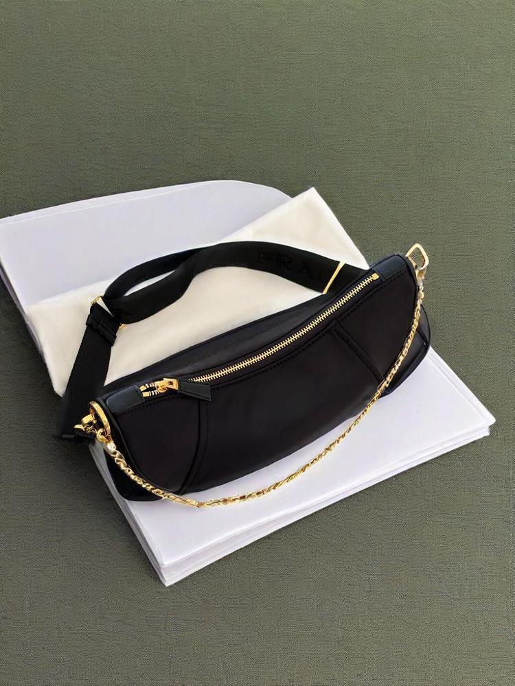 French niche bag fashion new versatile high-end crescent texture single shoulder crossbody bag armpit bag Sling bag