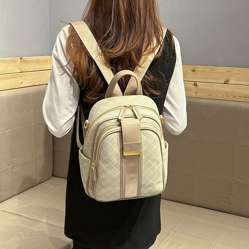 Designer Pack Shoulder For Women New Trendy Printed Wide Shoulder Strap Backpack Travel Bag High luxury handbag