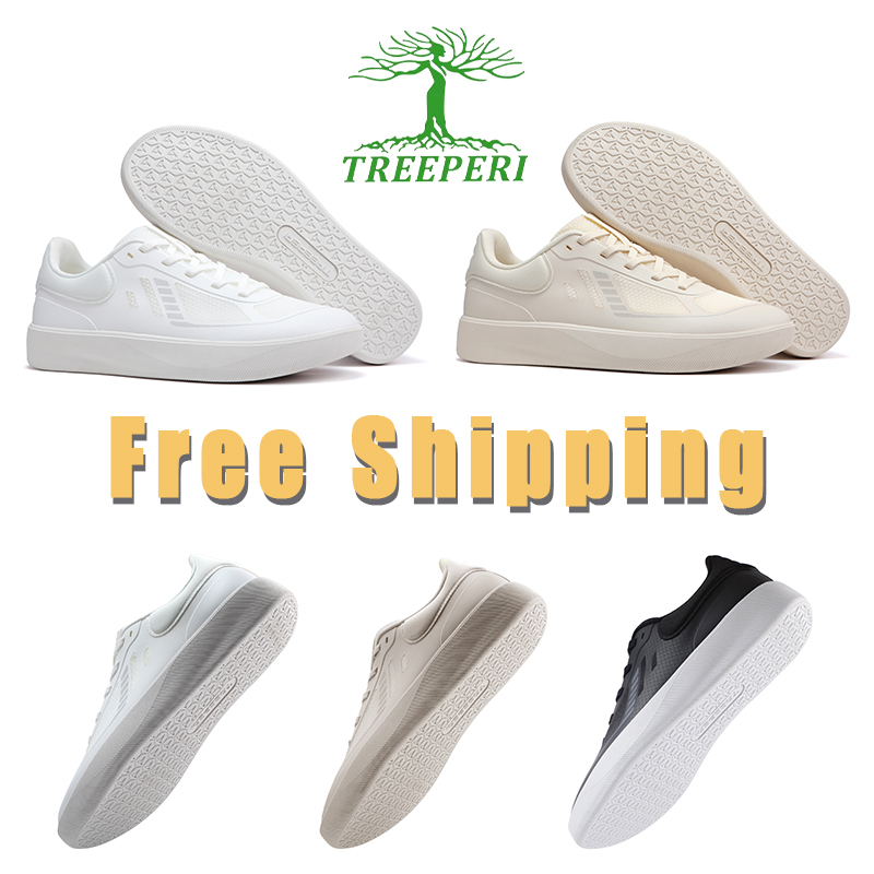 2025 TREEPERI T95 Flat Sneakers Mens Trainers Running Shoes For Men Women Sail Triple White Black Low Outdoor Shoe Runner Comfort Breathability Fashio