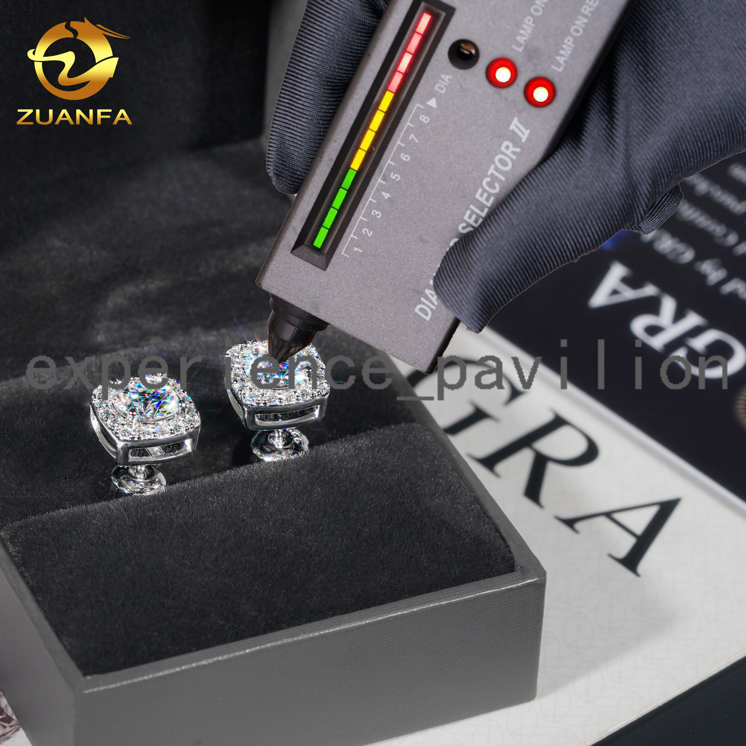 Wholesale Price 5mm-8mm Moissanite Stud Earrings Halo Earrings 925 Sterling Silver Screw Iced Out Hip Hop Earring for Women Men