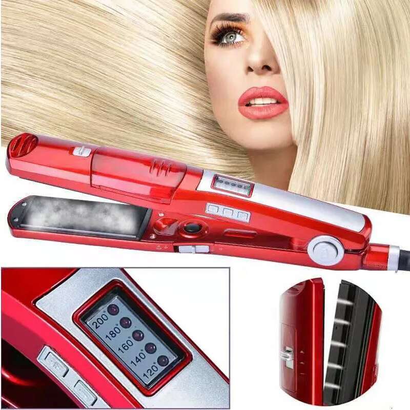 Steam Flat Straightener Professional Curler Titanium Ceramic Straighting Curling Iron Hair Care Styling Tool