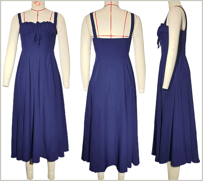 Charming Yellow Dresses: Babydoll Corset Dress with Split Skirt & Bow Tie - A Lightweight Spring Graduation Dresses Option C260311